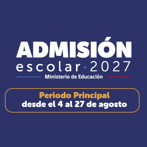Admisión escolar 2027